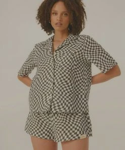 Vacancy Supply Turbocharge Organic Linen Shirt - Charcoal-White New & Most Loved 7 Vacancy Supply Turbocharge Organic Linen Shirt - Charcoal-White New & Most Loved