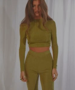 Peppermayo Exclusive Casia Long Sleeve Crop - Moss Green New & Most Loved 8 Peppermayo Exclusive Casia Long Sleeve Crop - Moss Green New & Most Loved
