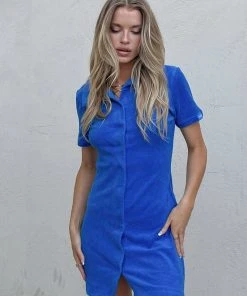 Vacancy Supply Daylight Terry Mini Dress - Cobalt New & Most Loved 11 Vacancy Supply Daylight Terry Mini Dress - Cobalt New & Most Loved