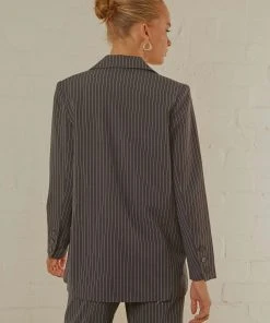 Peppermayo Exclusive Italian Cities Blazer - Navy Pinstripe New & Most Loved