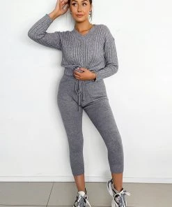 Peppermayo New Bottoms Find Me Knit Pants - Grey