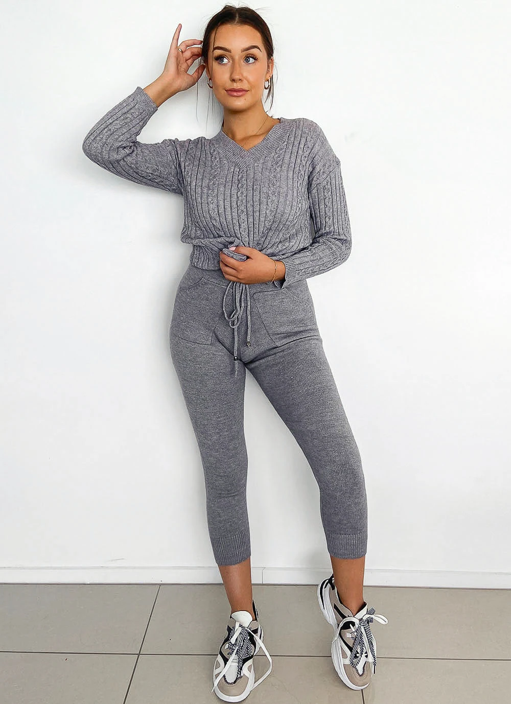 Peppermayo New Bottoms Find Me Knit Pants - Grey 1 Peppermayo New Bottoms Find Me Knit Pants - Grey