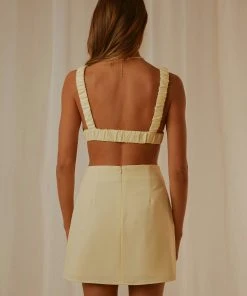 Peppermayo Exclusive All I See Crop Top - Butter