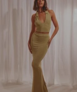 Peppermayo Exclusive New & Most Loved On Arrival Midi Skirt - Lime Green