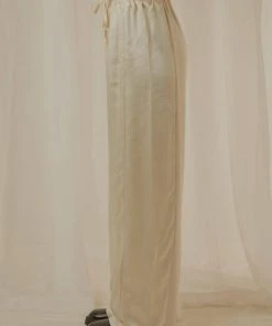 4th & Reckless Ward Trouser - Nude Satin New & Most Loved 8 4th & Reckless Ward Trouser - Nude Satin New & Most Loved