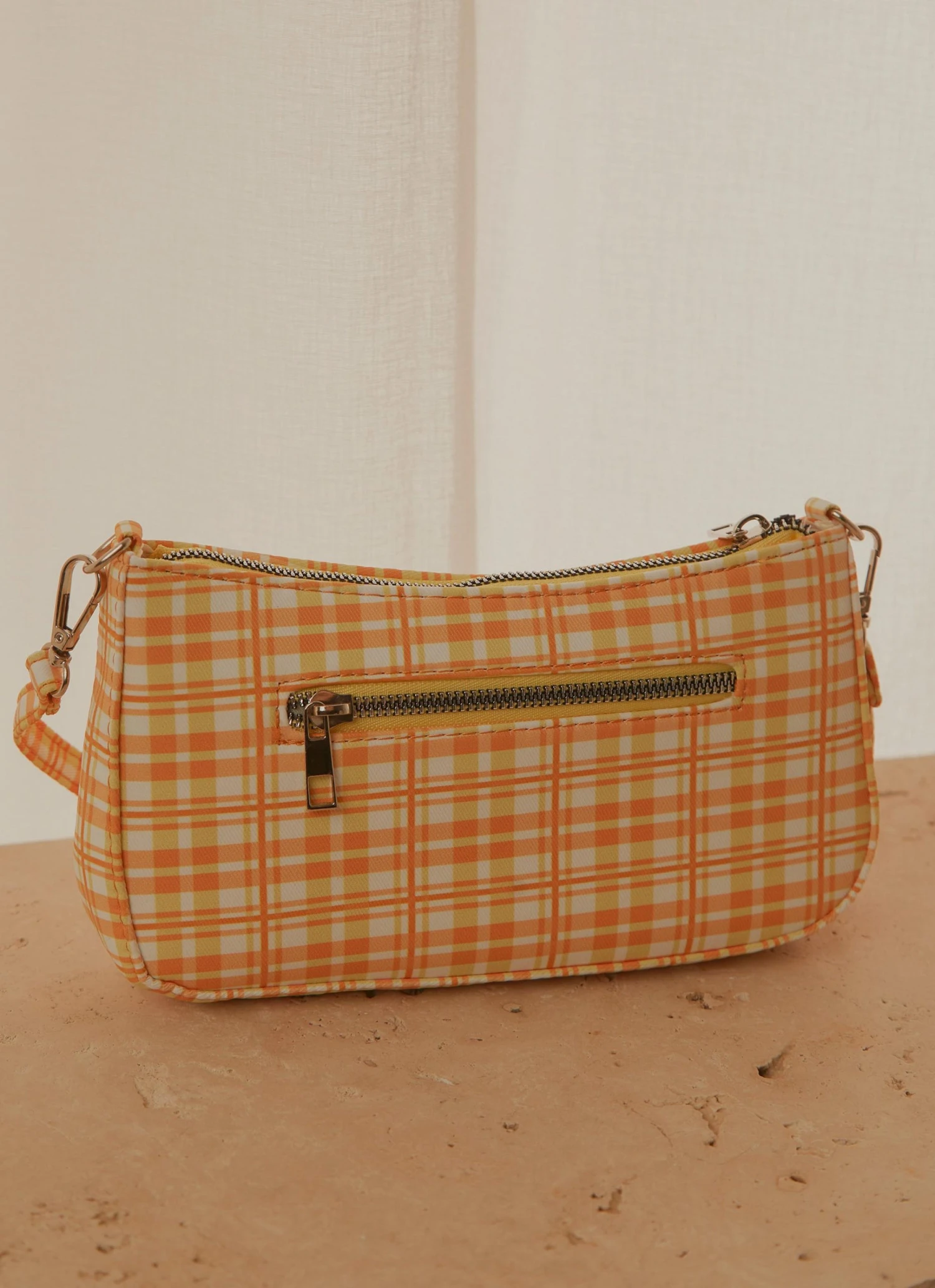 Peppermayo Jennifer Bag - Orange Check New & Most Loved 4 Peppermayo Jennifer Bag - Orange Check New & Most Loved