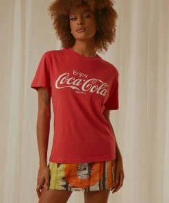 Rolla's Enjoy Coke Classic Tomboy Tee - Coke Red New & Most Loved 7 Rolla's Enjoy Coke Classic Tomboy Tee - Coke Red New & Most Loved