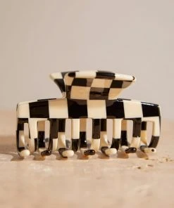 Peppermayo New & Most Loved Banks Hair Clip - Black Check