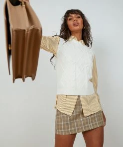 Peppermayo La Rebelion Knit Vest - Cream New & Most Loved