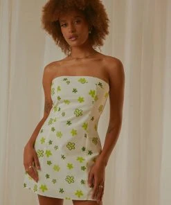 Peppermayo Exclusive Hariette Tube Linen Mini Dress - Green Wild Poppies New & Most Loved 7 Peppermayo Exclusive Hariette Tube Linen Mini Dress - Green Wild Poppies New & Most Loved