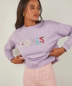 Cools Club New & Most Loved Trippy Club Sweatshirt - Lavender