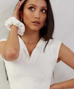 Peppermayo Exclusive New & Most Loved Coastline Terry Scrunchie - White