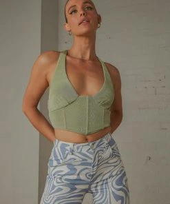 Peppermayo In The Spotlight Bustier - Green New & Most Loved 7 Peppermayo In The Spotlight Bustier - Green New & Most Loved