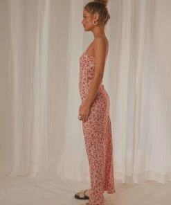 Cools Club Slip Midi Dress - Micro Floral New & Most Loved 8 Cools Club Slip Midi Dress - Micro Floral New & Most Loved