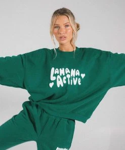 LaHana Swim Brooklyn Crewneck - Green New & Most Loved