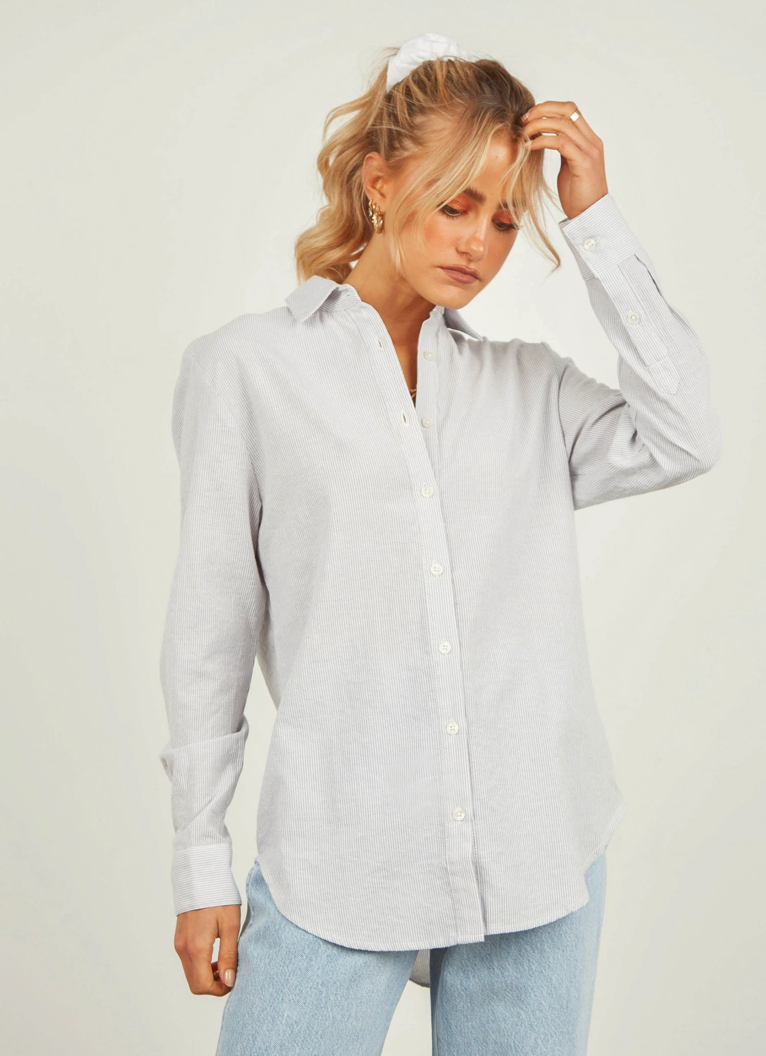 Nude Lucy Nude Classic Shirt - Grey Stripe New & Most Loved 2 Nude Lucy Nude Classic Shirt - Grey Stripe New & Most Loved