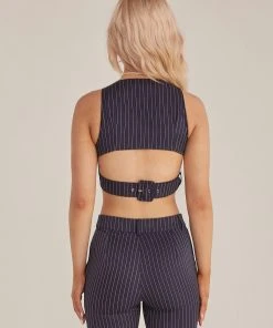 Riley Hubatka X Peppermayo Dance Town Vest Top - Pinstripe New & Most Loved 11 Riley Hubatka X Peppermayo Dance Town Vest Top - Pinstripe New & Most Loved