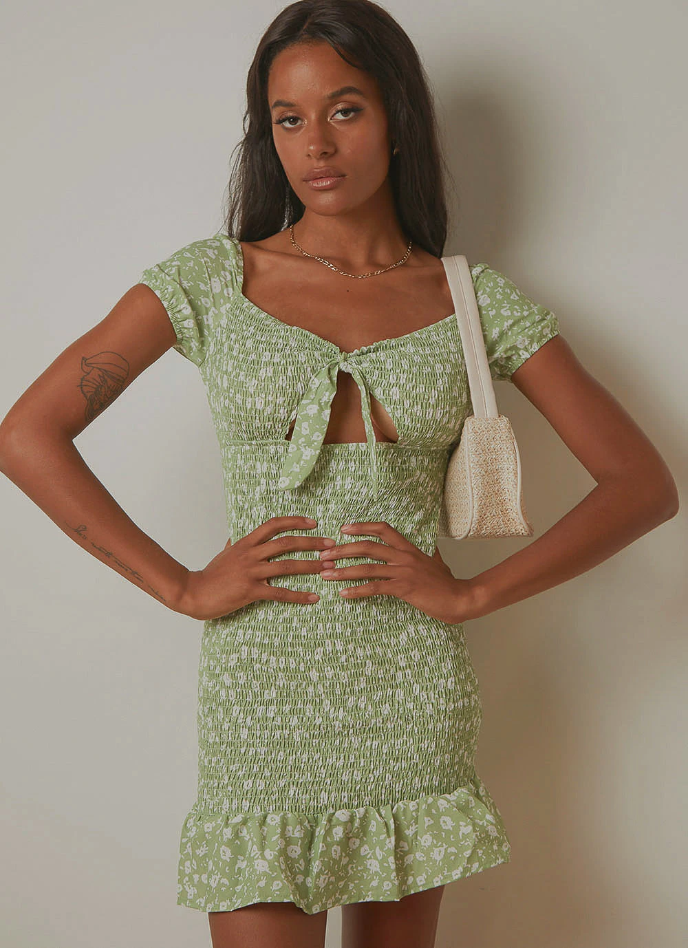 Peppermayo Balmy Nights Mini Dress - Green 1 Peppermayo Balmy Nights Mini Dress - Green