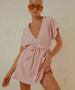 Cools Club New & Most Loved Terry Dress - Pink