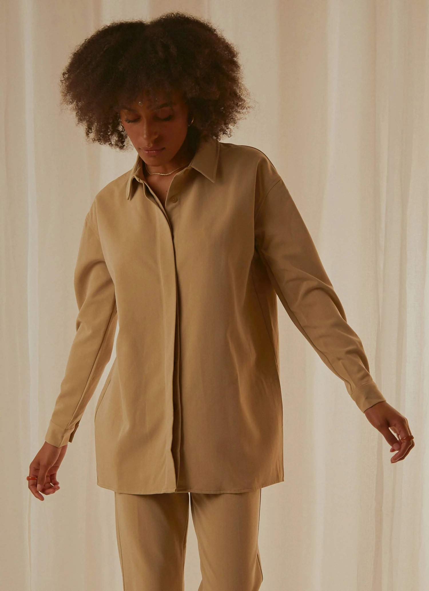 4th & Reckless Nessa Shirt - Beige New & Most Loved 1 4th & Reckless Nessa Shirt - Beige New & Most Loved