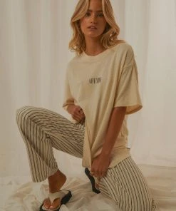 Afends Courtney Love Hemp Tee - Cream New & Most Loved