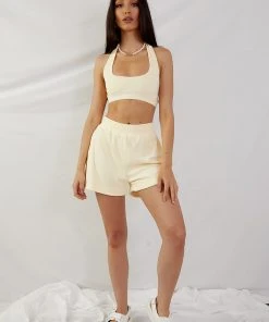 Peppermayo Exclusive New & Most Loved St Tropez Terry Shorts - Yellow