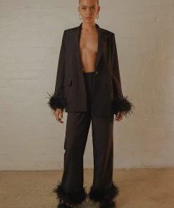 Peppermayo Exclusive Shake It Off Feather Pants - Night New & Most Loved 8 Peppermayo Exclusive Shake It Off Feather Pants - Night New & Most Loved