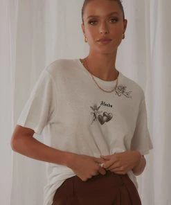 Afends New & Most Loved Angel Hemp Boyfriend Tee - White