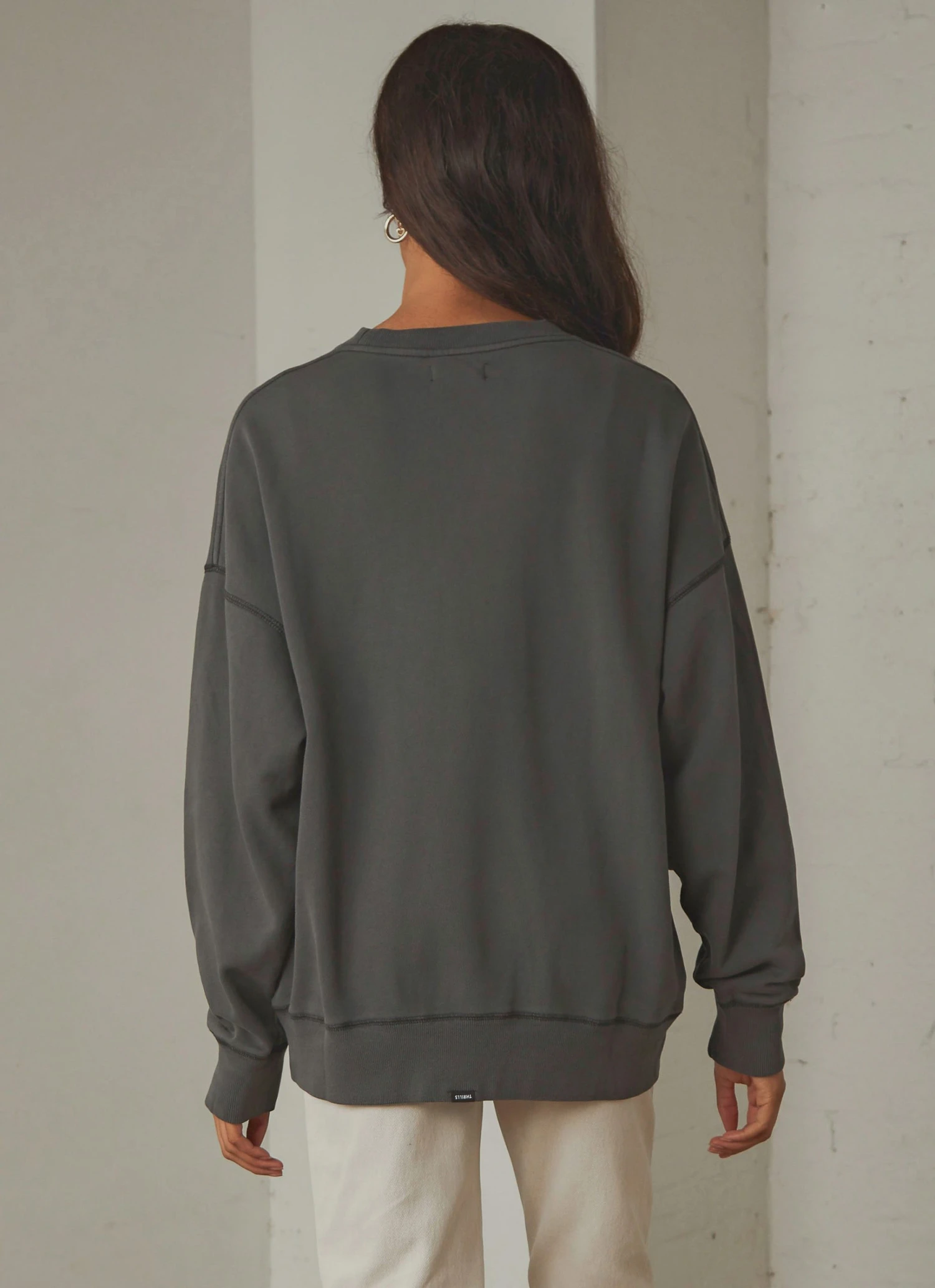 Thrills Underline Slouch Crew - Merch Black 5 Thrills Underline Slouch Crew - Merch Black