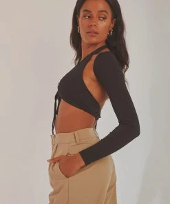 Peppermayo Ariella Crop Top - Black New Tops 10 Peppermayo Ariella Crop Top - Black New Tops