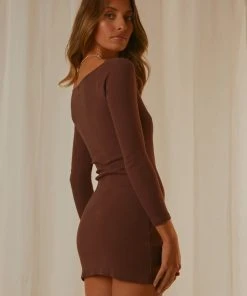 Peppermayo Exclusive Late Night Feelings Dress - Choc Brown New & Most Loved 11 Peppermayo Exclusive Late Night Feelings Dress - Choc Brown New & Most Loved