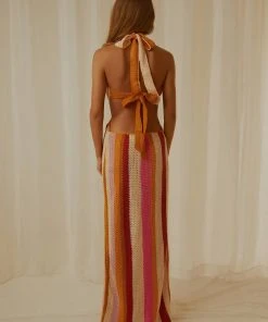 Peppermayo Exclusive Haven Crochet Maxi Dress - Sunset Stripe New & Most Loved 11 Peppermayo Exclusive Haven Crochet Maxi Dress - Sunset Stripe New & Most Loved
