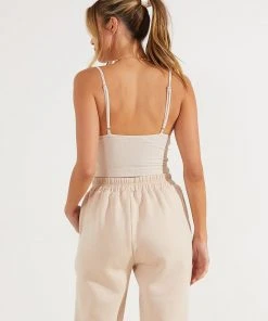 Peppermayo New Tops Pop Princess Crop - Beige