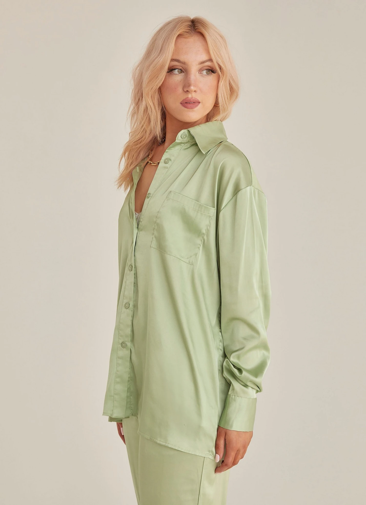 Riley Hubatka X Peppermayo New & Most Loved Shadow Tones Shirt - Sage 5 Riley Hubatka X Peppermayo New & Most Loved Shadow Tones Shirt - Sage