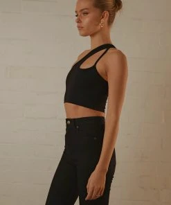 Peppermayo Exclusive Cedar Crop Top - Black