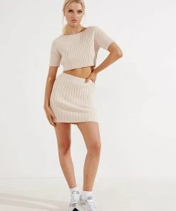 Peppermayo New & Most Loved Slow Dance Knit Top - Beige