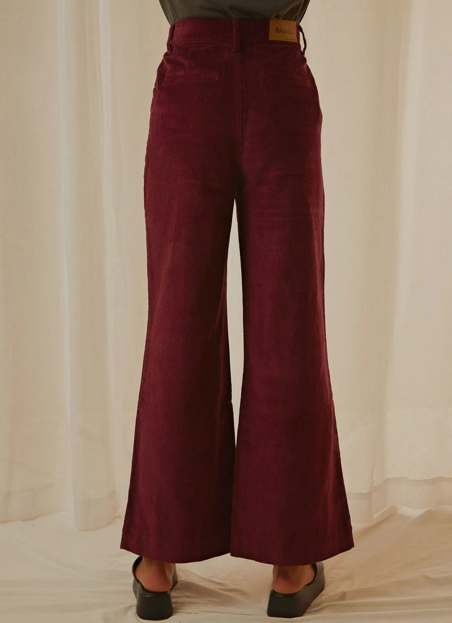 Afends New & Most Loved Maisie Hemp Corduroy Flared Pant - Wine 7 Afends New & Most Loved Maisie Hemp Corduroy Flared Pant - Wine