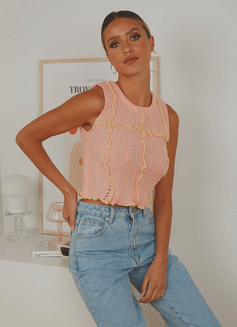 Peppermayo New Tops Like The Sun Knit Top - Pink 1 Peppermayo New Tops Like The Sun Knit Top - Pink