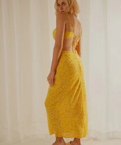 Peppermayo Alessia Midi Dress - Yellow Floral 8 Peppermayo Alessia Midi Dress - Yellow Floral