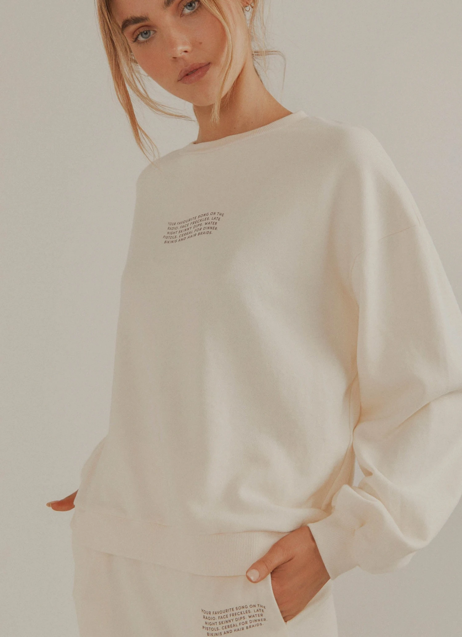 Vacancy Supply New & Most Loved Holiday House Crewneck - Coconut Milk 3 Vacancy Supply New & Most Loved Holiday House Crewneck - Coconut Milk