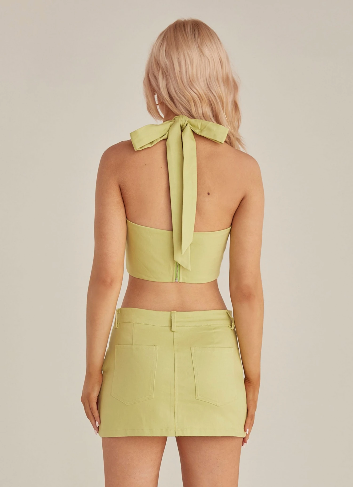 Riley Hubatka X Peppermayo Destination Bustier Drill Top - Sage 5 Riley Hubatka X Peppermayo Destination Bustier Drill Top - Sage