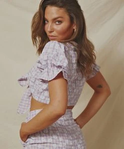 Peppermayo New & Most Loved Girlfriends Tie Top - Lilac 9 Peppermayo New & Most Loved Girlfriends Tie Top - Lilac