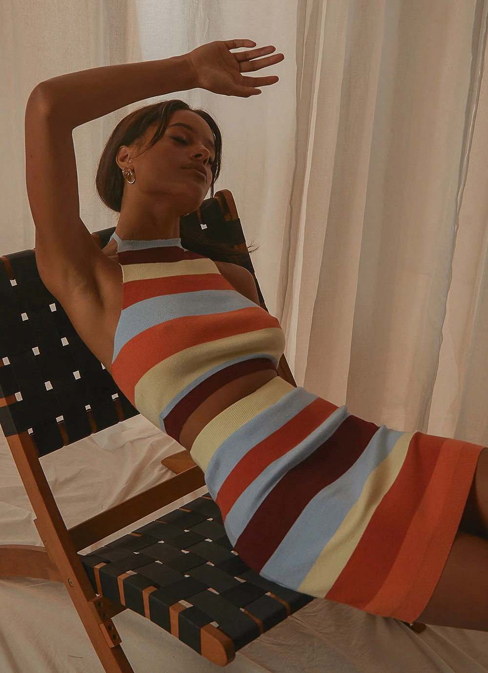 Peppermayo Tropicola Knit Skirt - Stripe New & Most Loved 1 Peppermayo Tropicola Knit Skirt - Stripe New & Most Loved