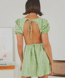 Peppermayo Exclusive Anglais Mini Dress - Green Gingham New & Most Loved 9 Peppermayo Exclusive Anglais Mini Dress - Green Gingham New & Most Loved