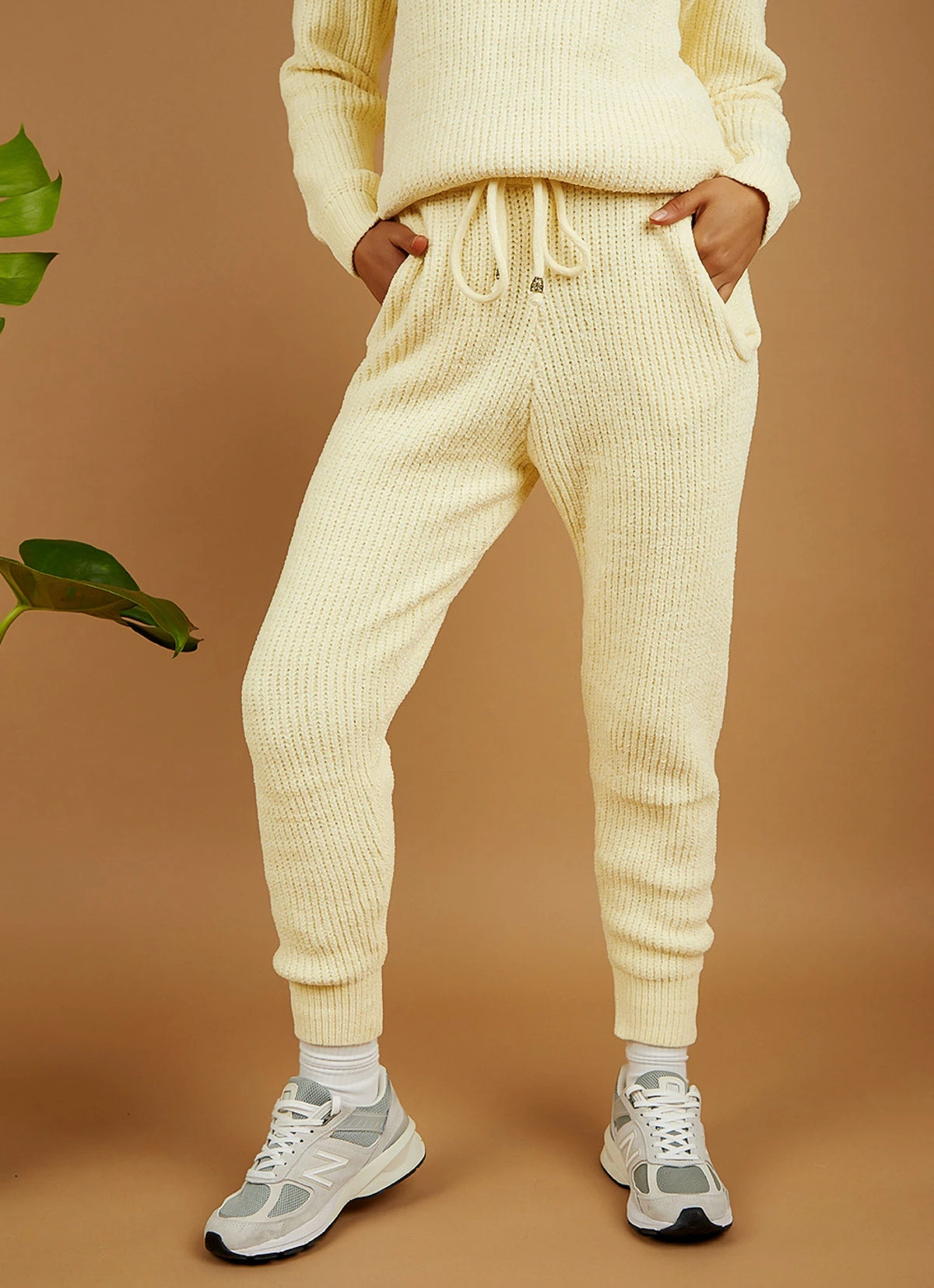 Peppermayo Bottoms Lonsdale Knit Pants - Lemon 1 Peppermayo Bottoms Lonsdale Knit Pants - Lemon