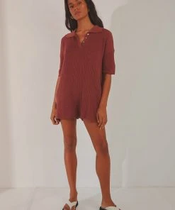 Peppermayo Expectations Playsuit - Brown