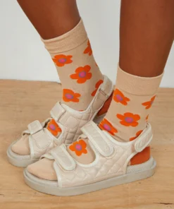 Peppermayo New Accessories Floral Avenue Socks - Orange Floral