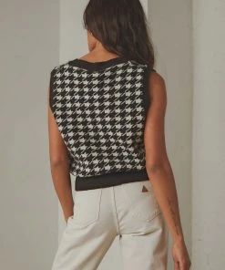 Peppermayo Afternoon Moments Knit Vest - Black And White New & Most Loved