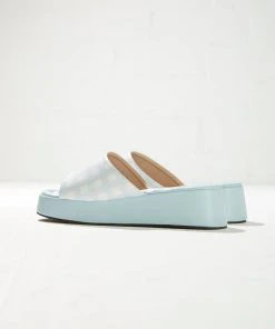 Cult Avenue Ambrose Mule - Blue Gingham New & Most Loved