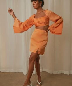 Peppermayo Runway Ready Mini Skirt - Orange